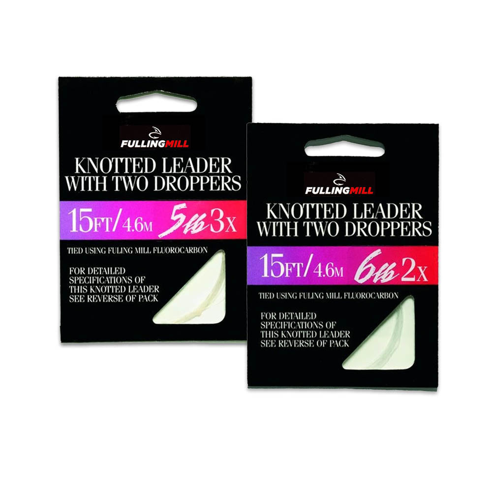Fulling Mill Knotted Leader With 2 Droppers