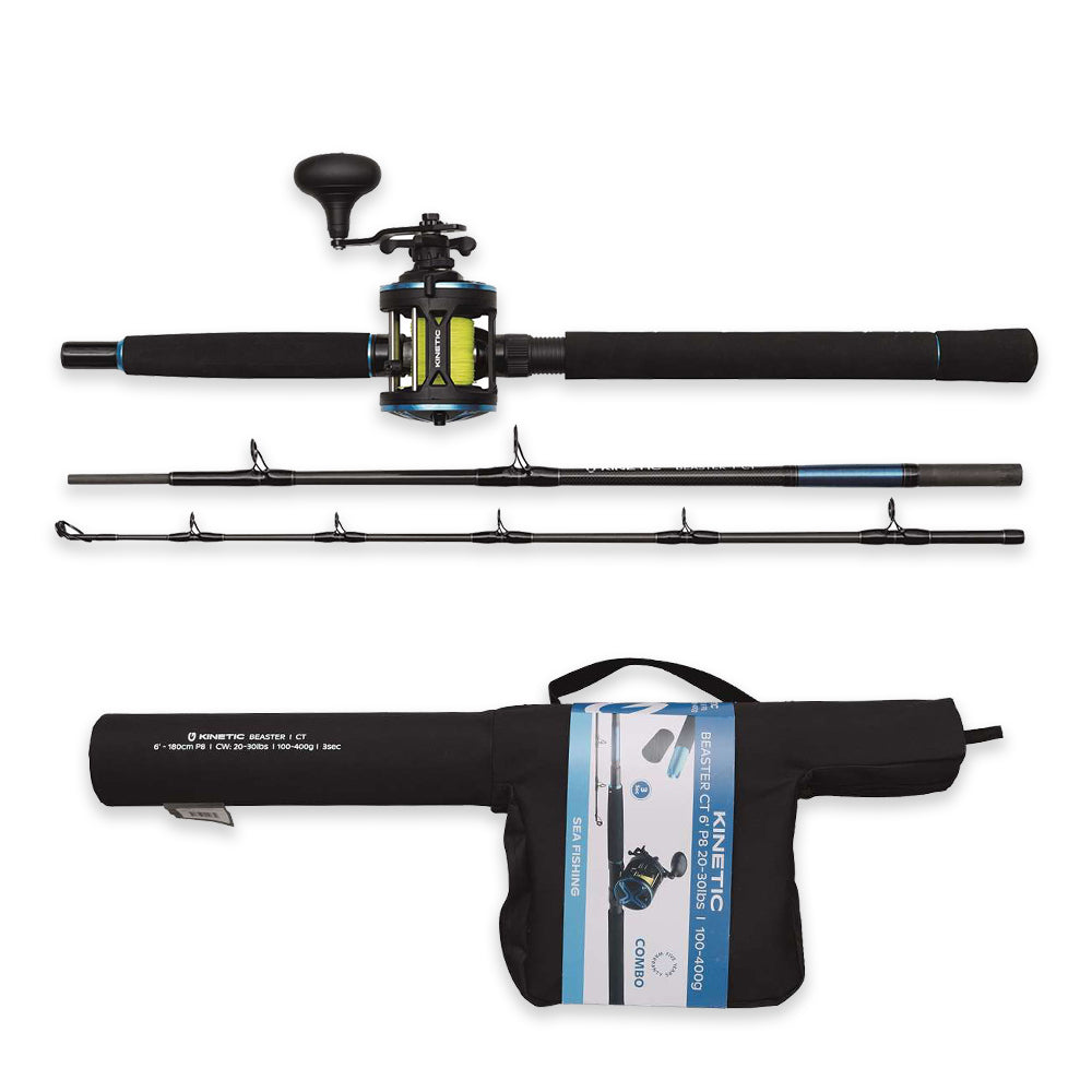 Kinetic Beaster CT Saltwater Combo - Rod & Reel Sea Fishing Combo - 3pc
