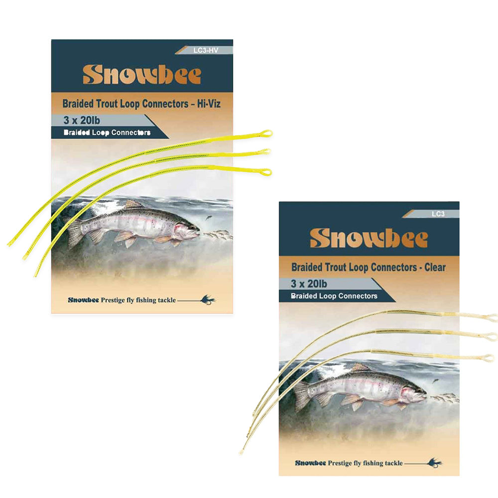 Snowbee Braided Trout Loop Connectors - 3x 20lb