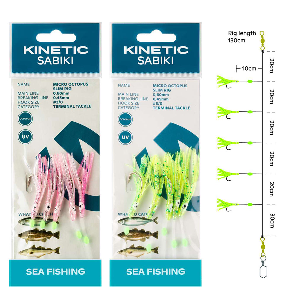 Kinetic Sabiki Micro Octopus Slim 5 Hook Sea Rig