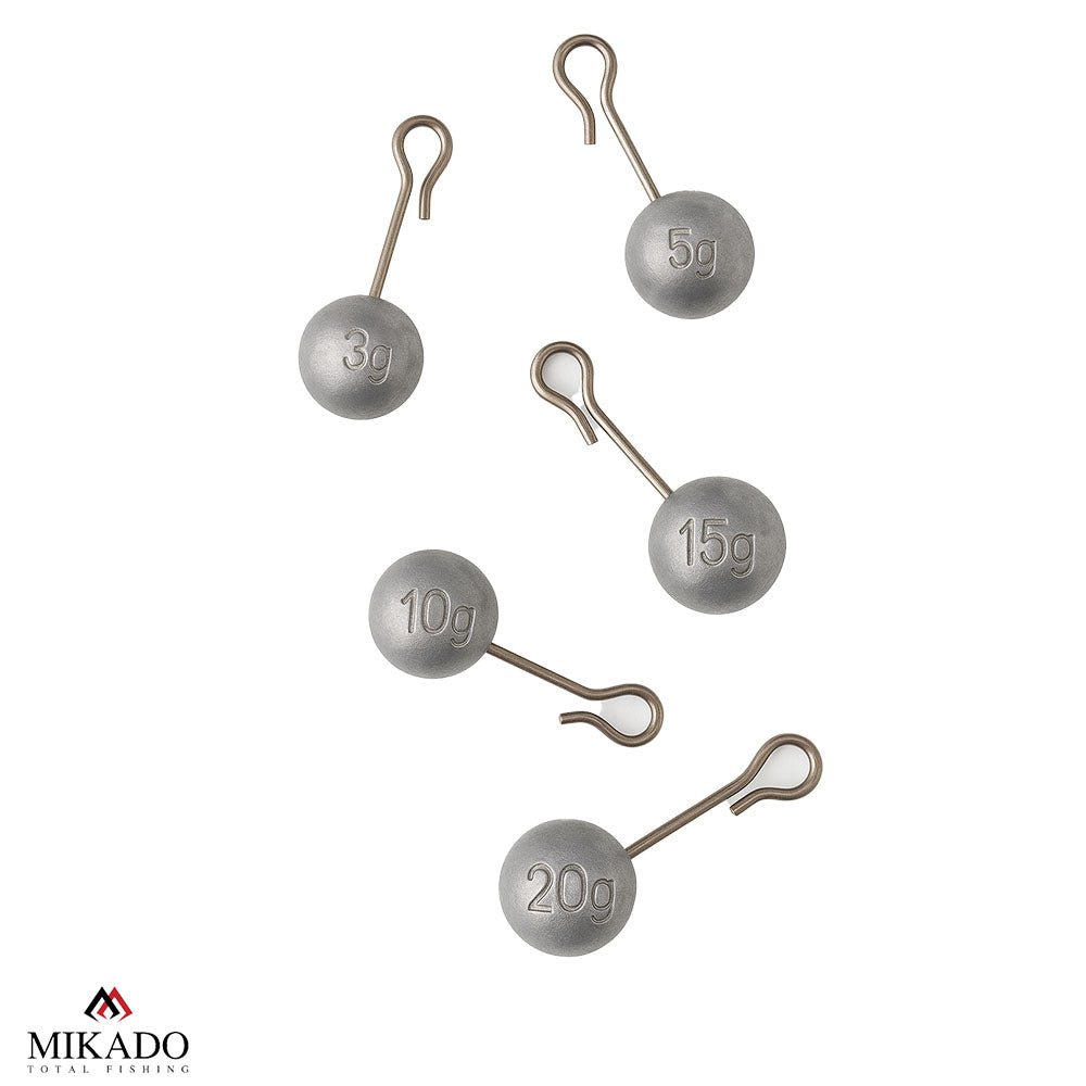 Mikado Jaws Lead Quick Change Weight Mix Pack 5pcs - Fishing Lure Clip On Weight
