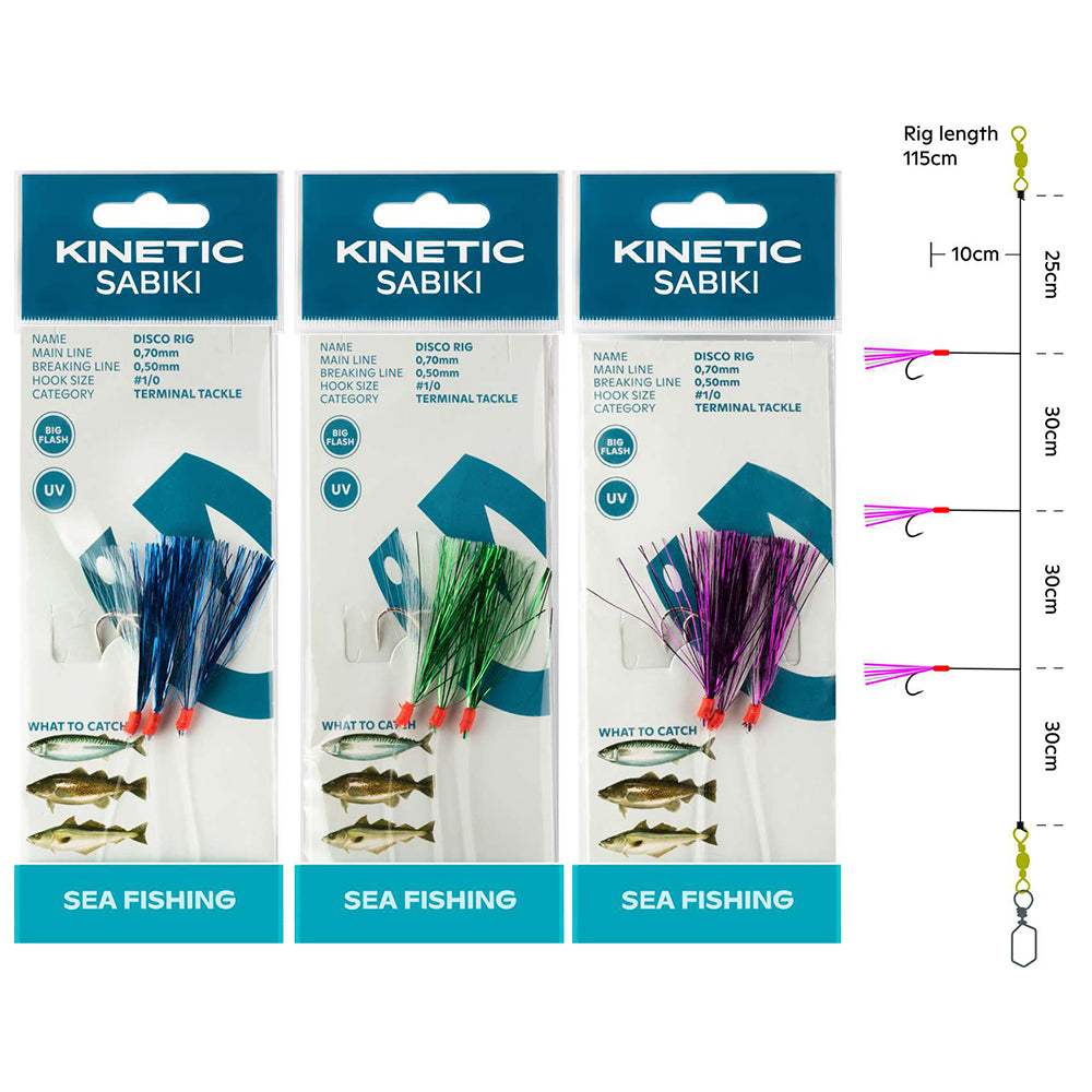 Kinetic Sabiki Disco 3 Hook Sea Rig