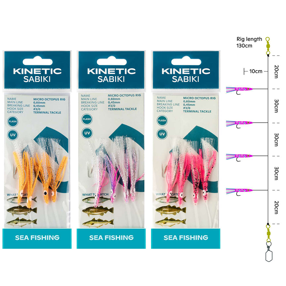 Kinetic Sabiki Micro Octopus 4 Hook Sea Rig