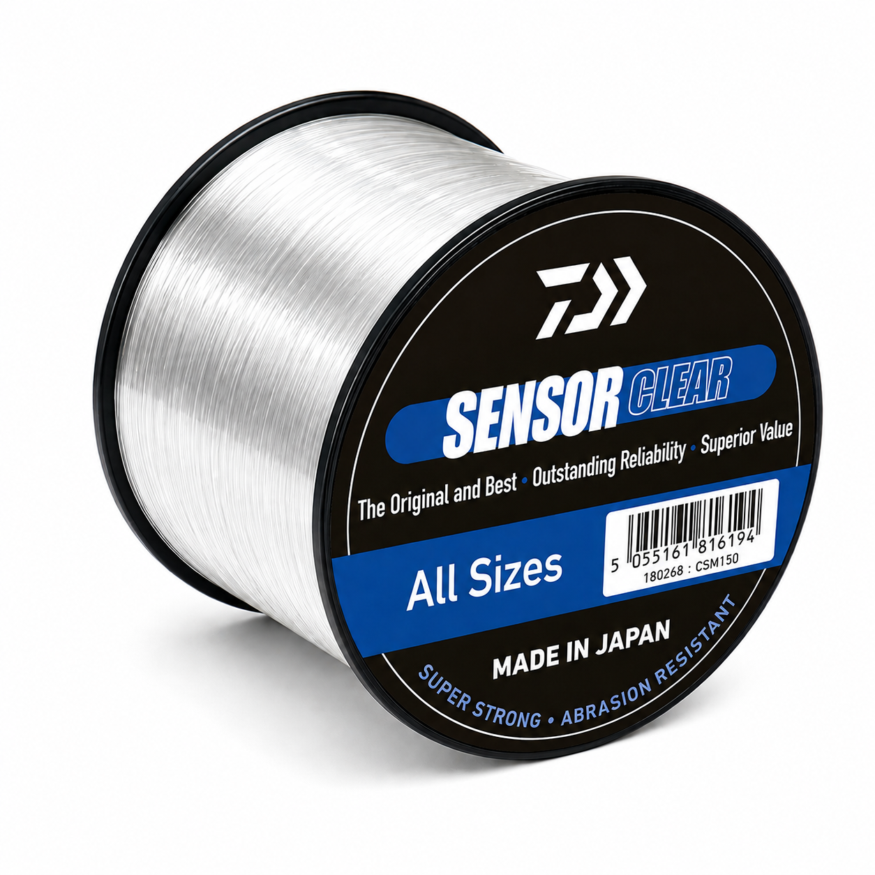 daiwa sensor bulk spool monofilament fishing line Clear ABS Plastic, 0º Rod Color:CHROME Wide Gap Hook