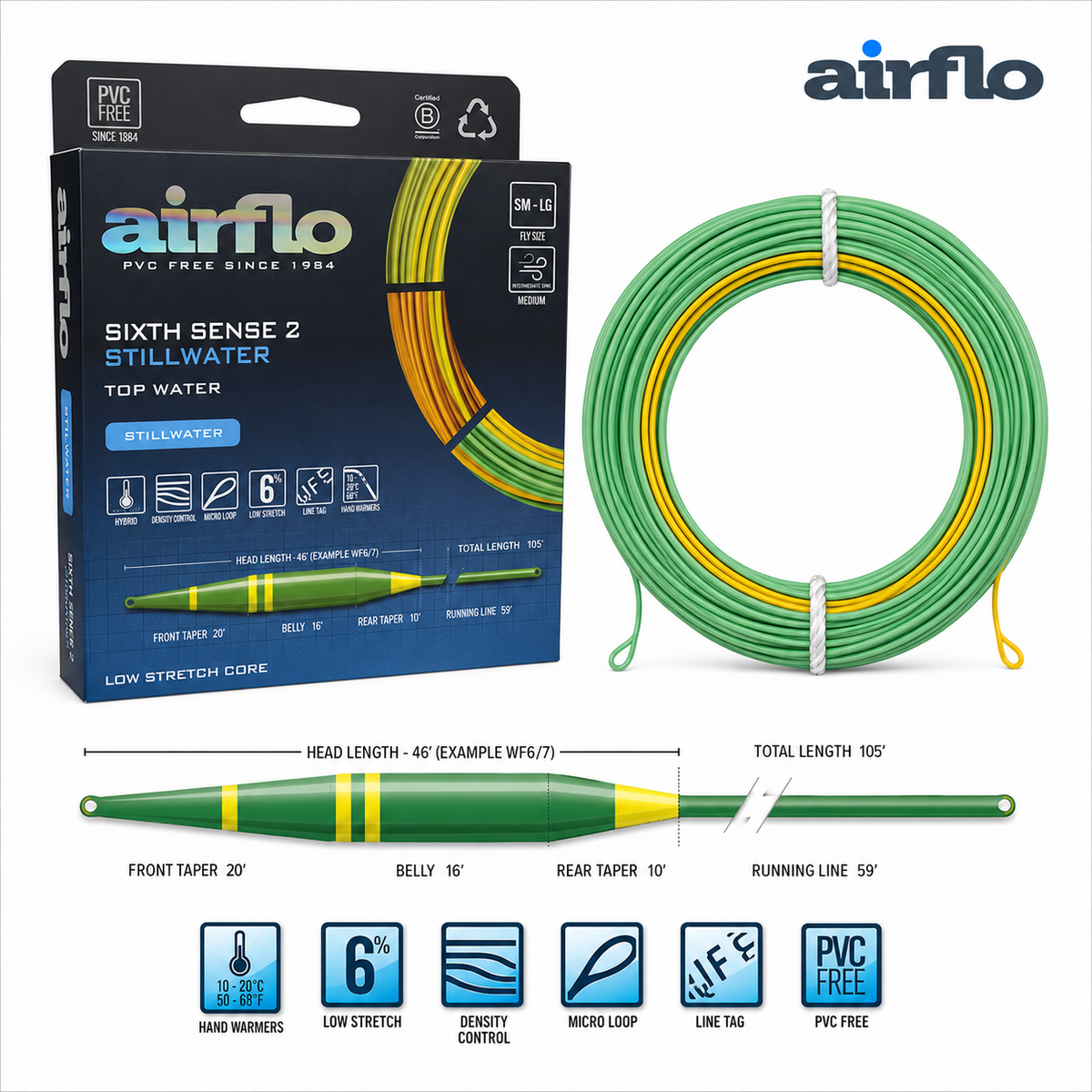 Airflo Sixth Sense 2 Slow Intermediate Fly Fishing Line