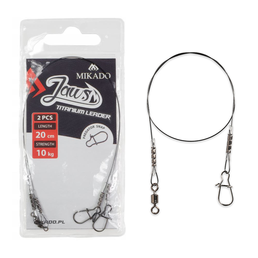 Mikado Jaws Titanium Leader Super Strong 2pcs