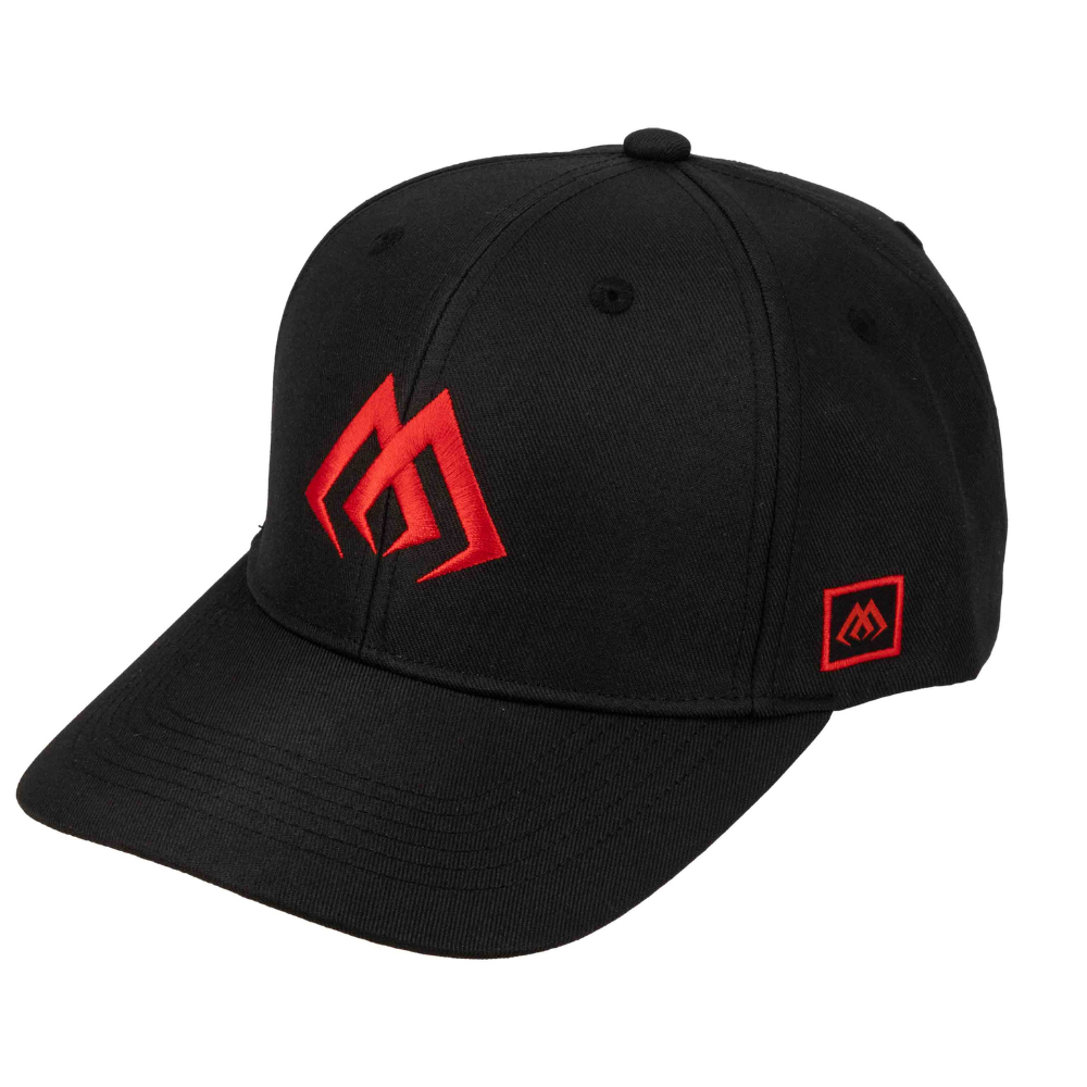 Mikado Fishing Baseball Cap - Black / Red - Mikado Fishing Hat - One Size
