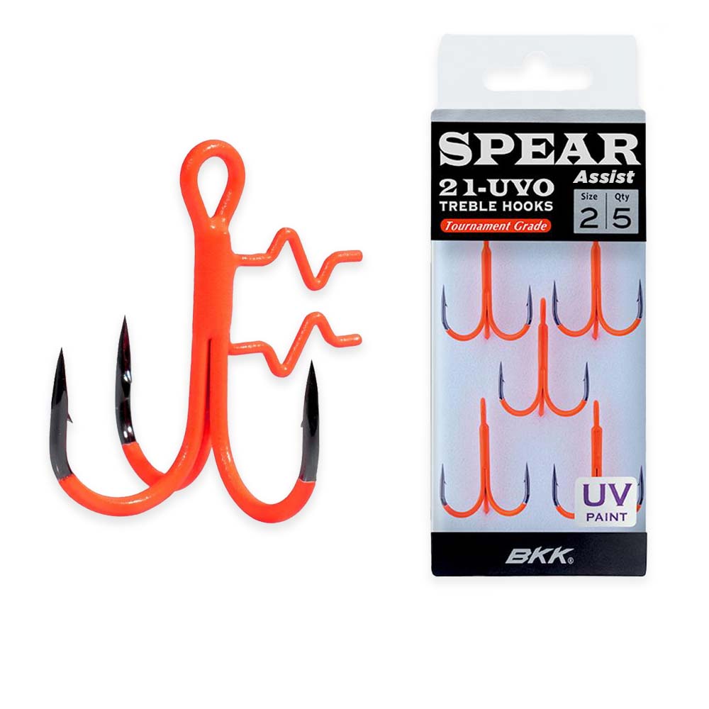BKK Assist Spear-21 UVO Treble Hooks