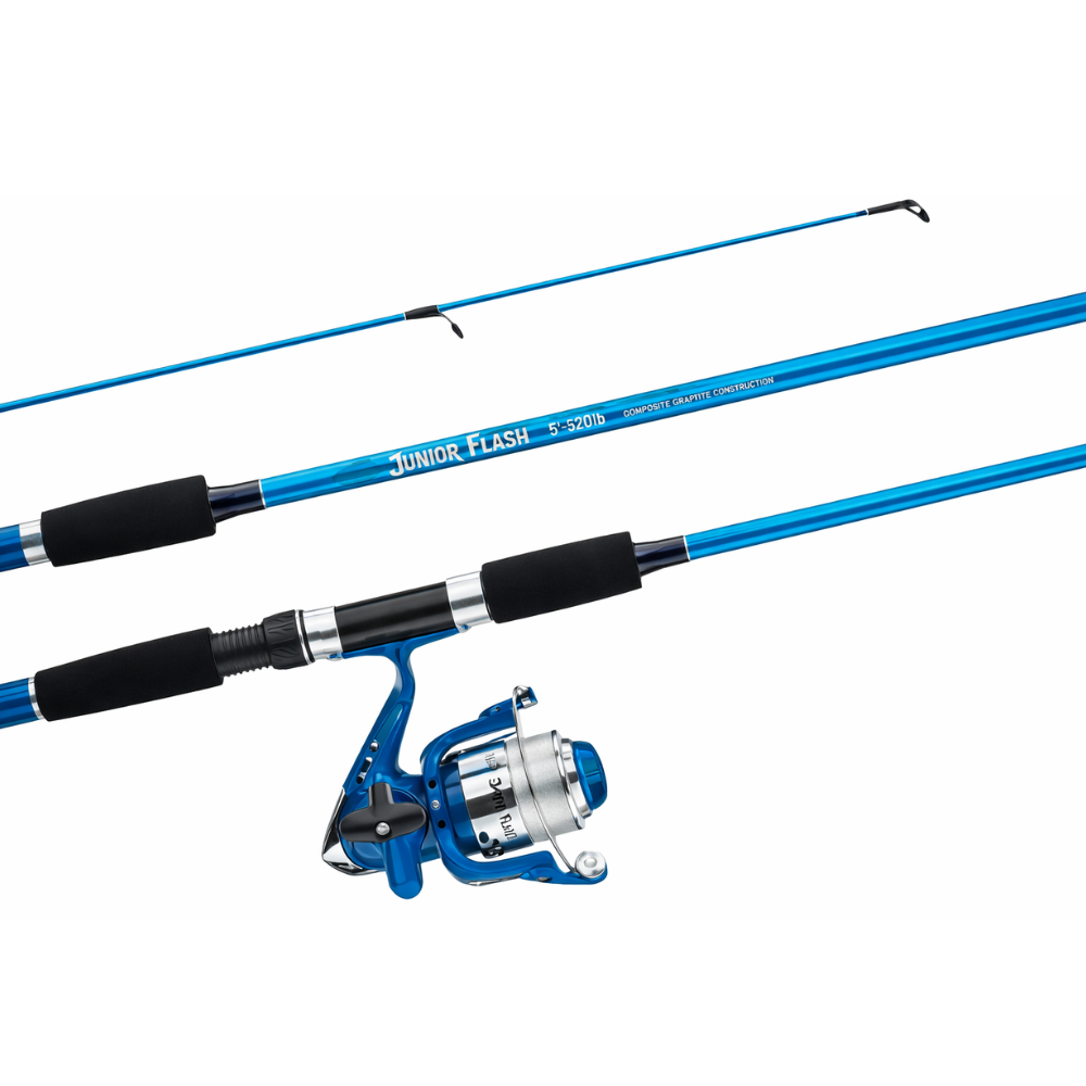 Jarvis Walker 5FT Junior Flash LED Kids Fishing Combo - Blue Fishing Rod & Reel
