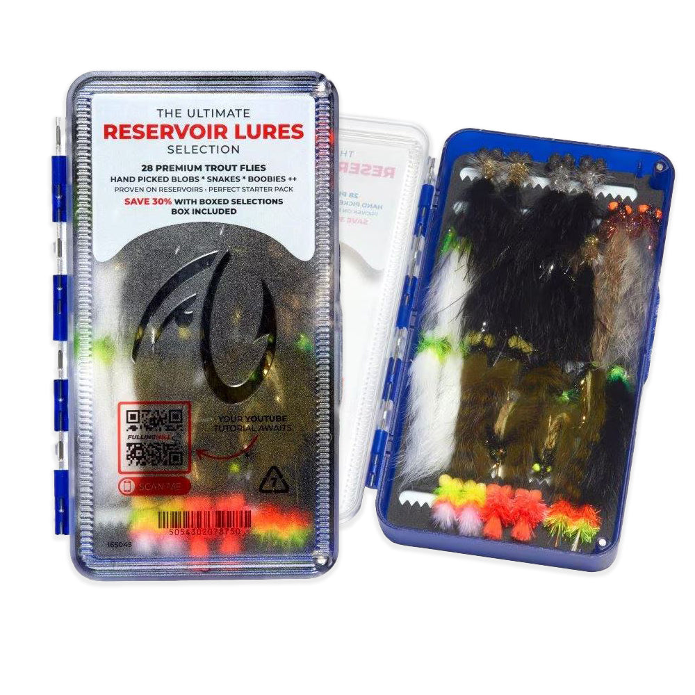 Fulling Mill Ultimate Reservoir Lures Fly Tackle Box and Flies - 28 Trout Flies
