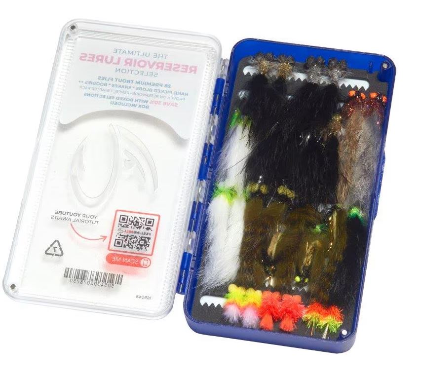 Fulling Mill Ultimate Reservoir Lures Fly Tackle Box and Flies - 28 Trout Flies