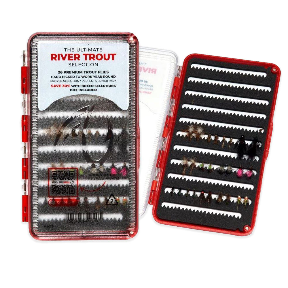 Fulling Mill Ultimate River Trout Fly Tackle Box and Flies - 26 Trout Flies