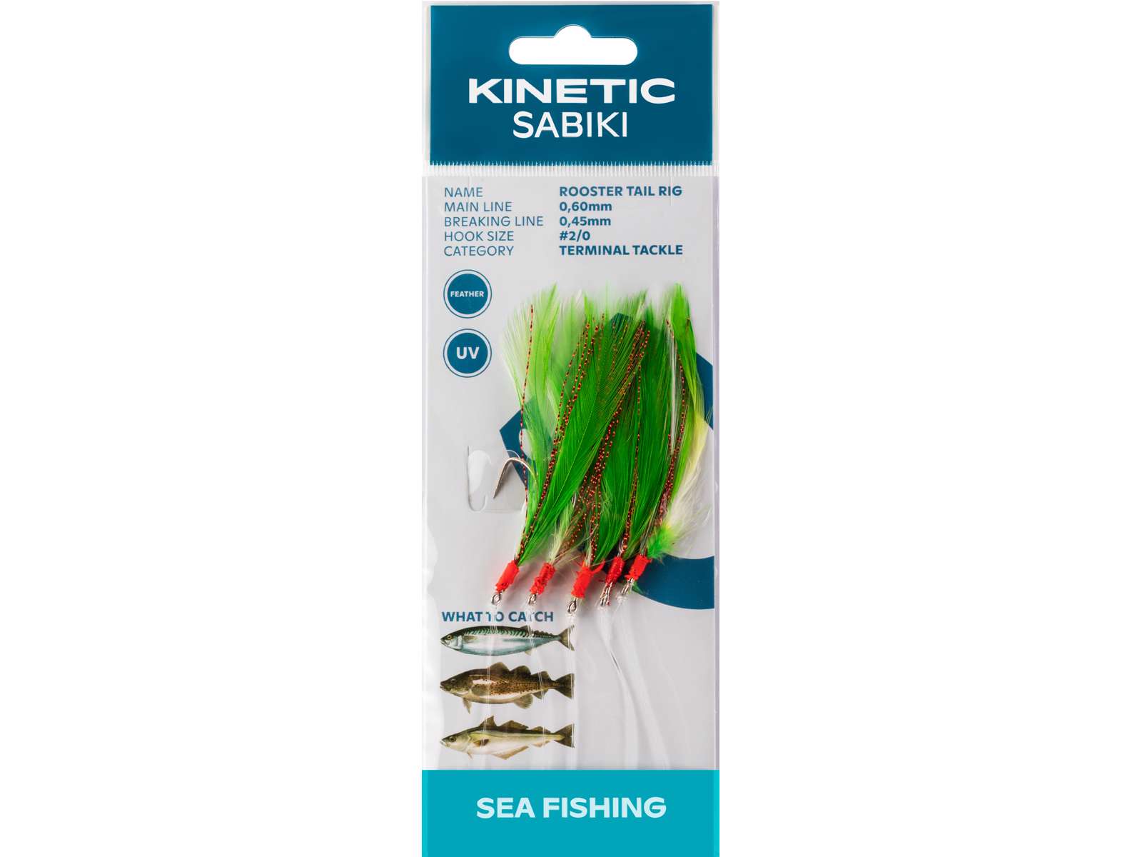 Kinetic Sabiki Rooster Tail 5 Hook Sea Rig