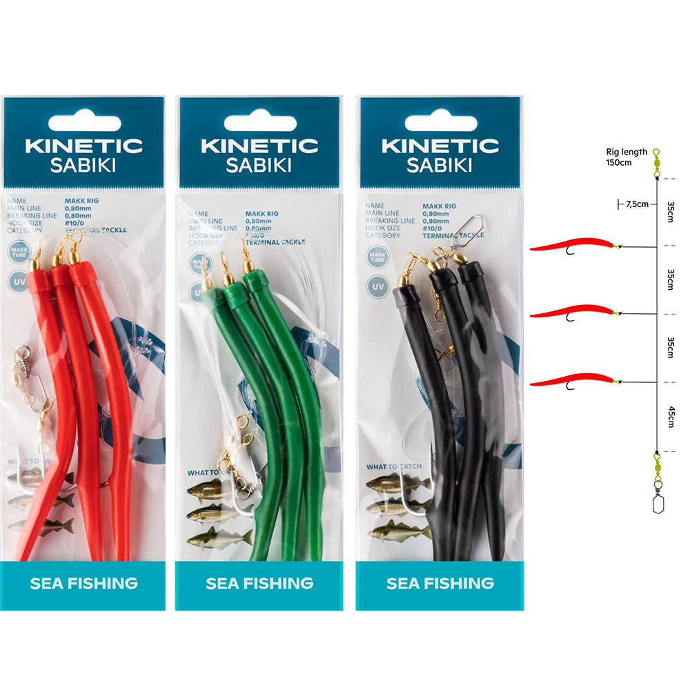 Kinetic Sabiki Makk 3 Hook Sea Rig