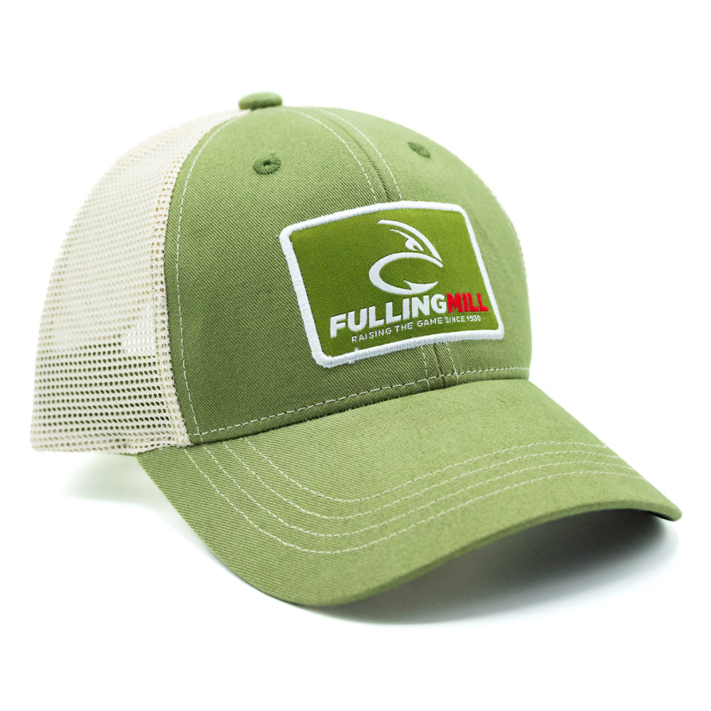 Fulling Mill Olive Stealth Trucker Style Fishing Hat
