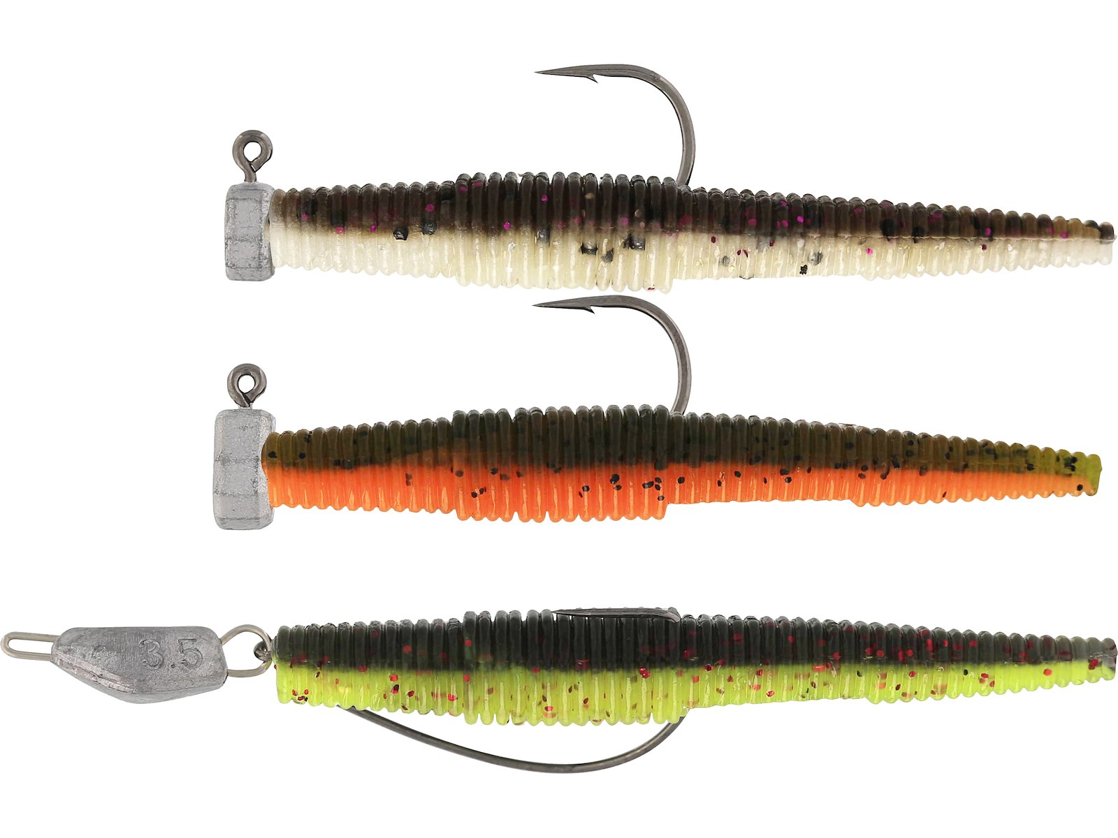 Westin Ned Worm Slim Pred-Rigged Lures 3 pack