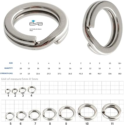 BKK Split Rings 51 Stainless Split Rings