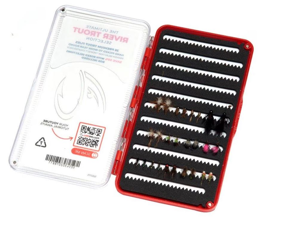 Fulling Mill Ultimate River Trout Fly Tackle Box and Flies - 26 Trout Flies