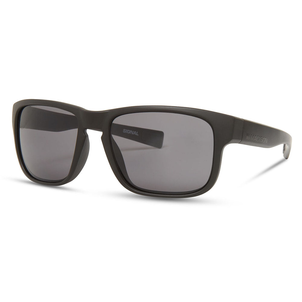 Madison Signal Matt Black Sunglasses - Polarised Lens Black