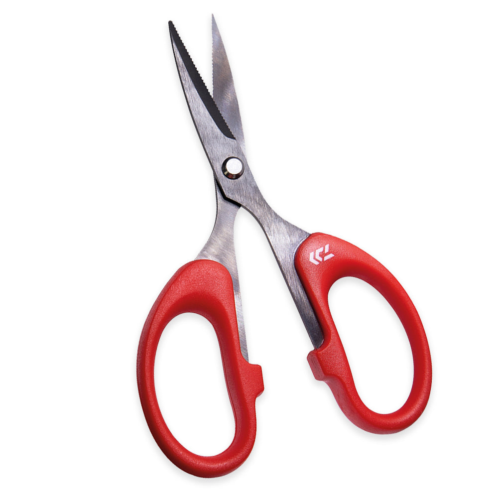 Daiwa Serrated Fishing Braid Scissors - Serrated Edges | Protective Cover