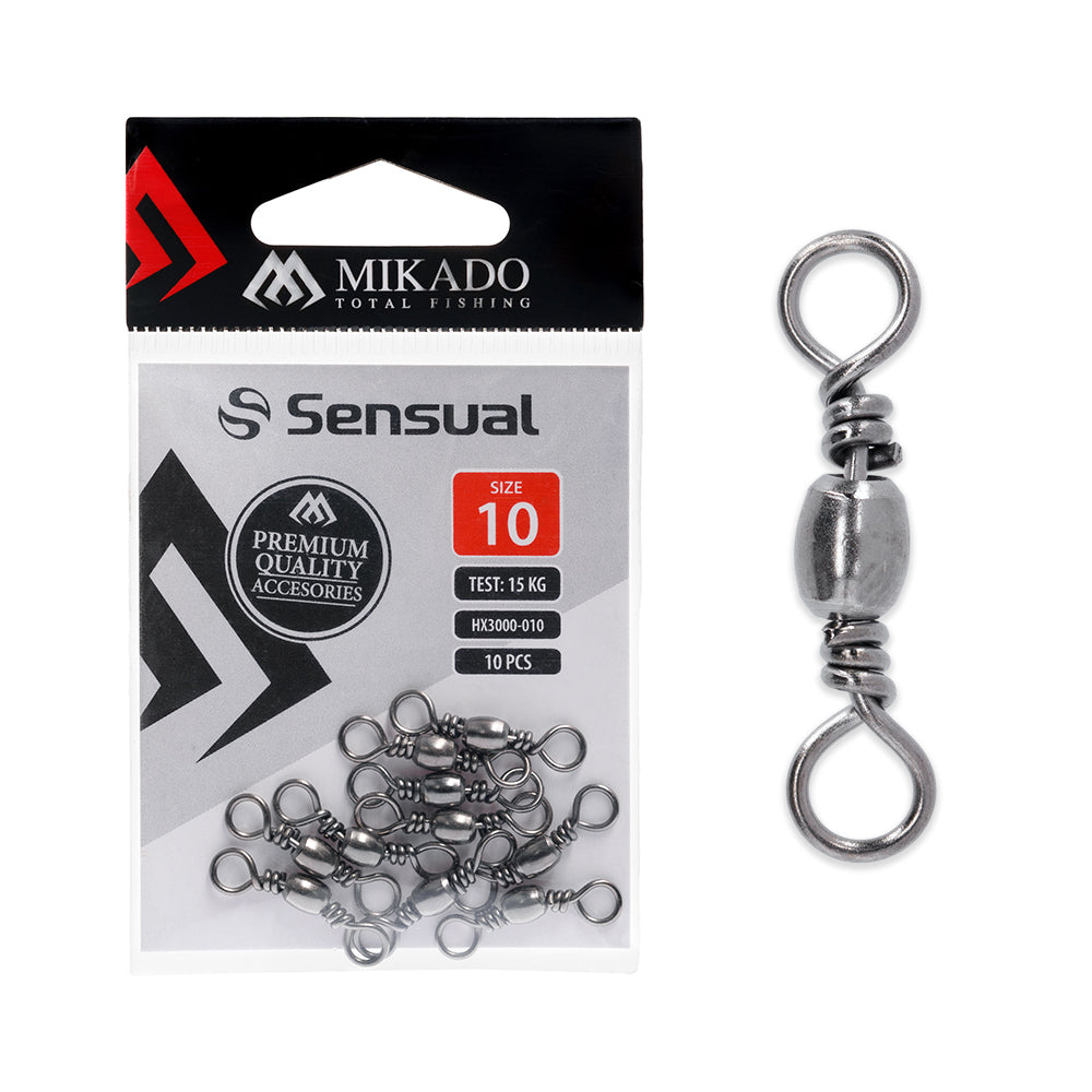 Mikado Barrel Fishing Swivels 10pcs
