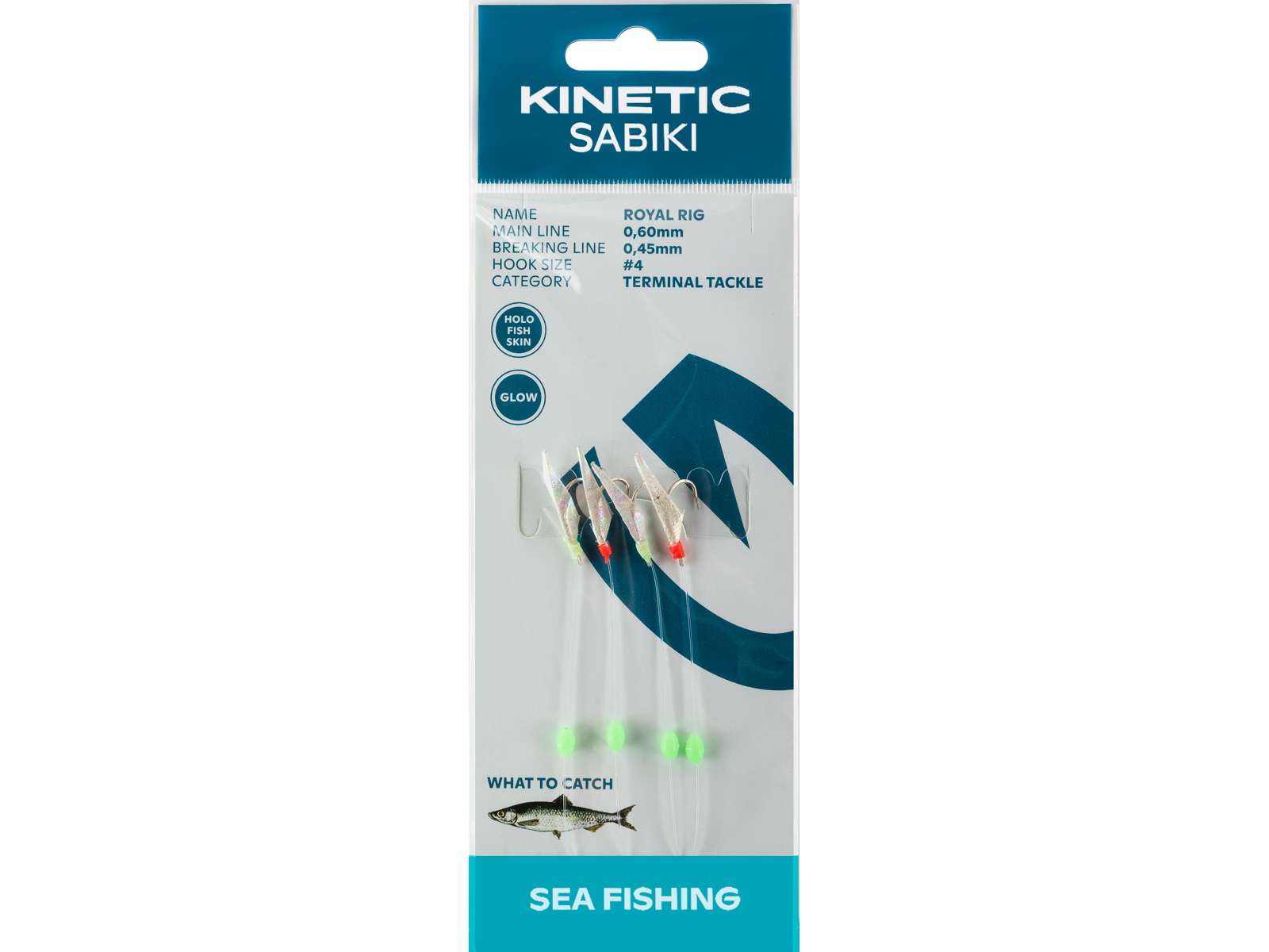 Kinetic Sabiki Royal 4 Hook Sea Fishing Rig