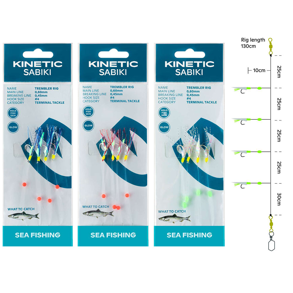 Kinetic Sabiki Trembler 4 Hook Sea Rig