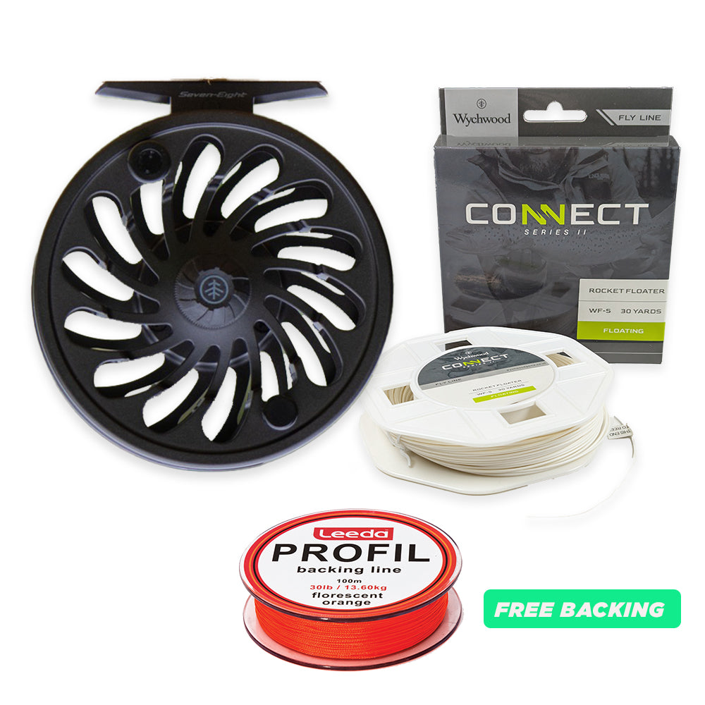 Wychwood MKII Flow Fly Reel & Connect Series 2 Floater Fly Line + Free Backing