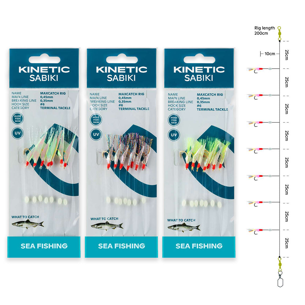 Kinetic Sabiki Maxcatch 7 Hook Sea Rig