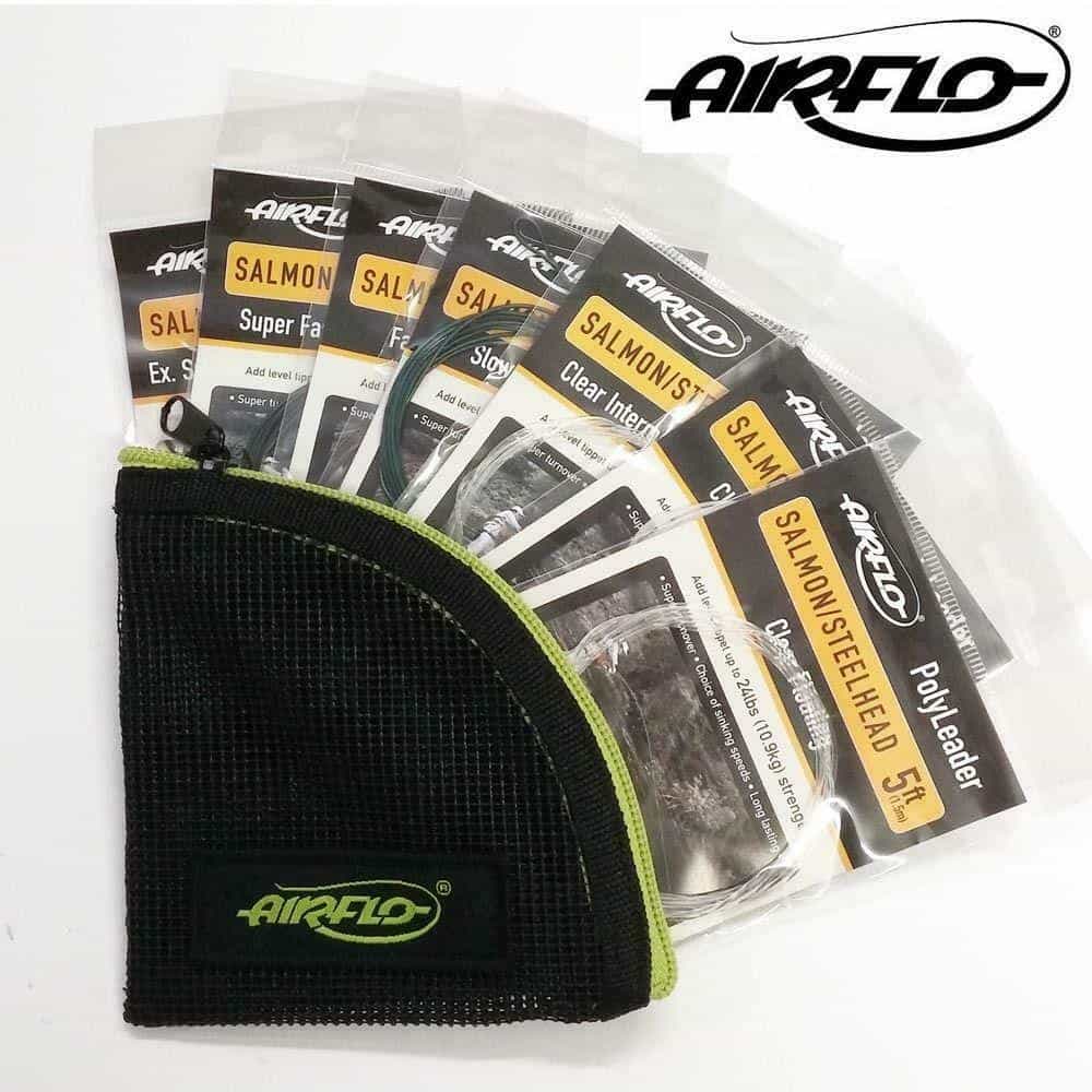 Airflo Polyleader Set 7 Leaders + Wallet Salmon Trout 5ft 10ft Fly Fishing  Line