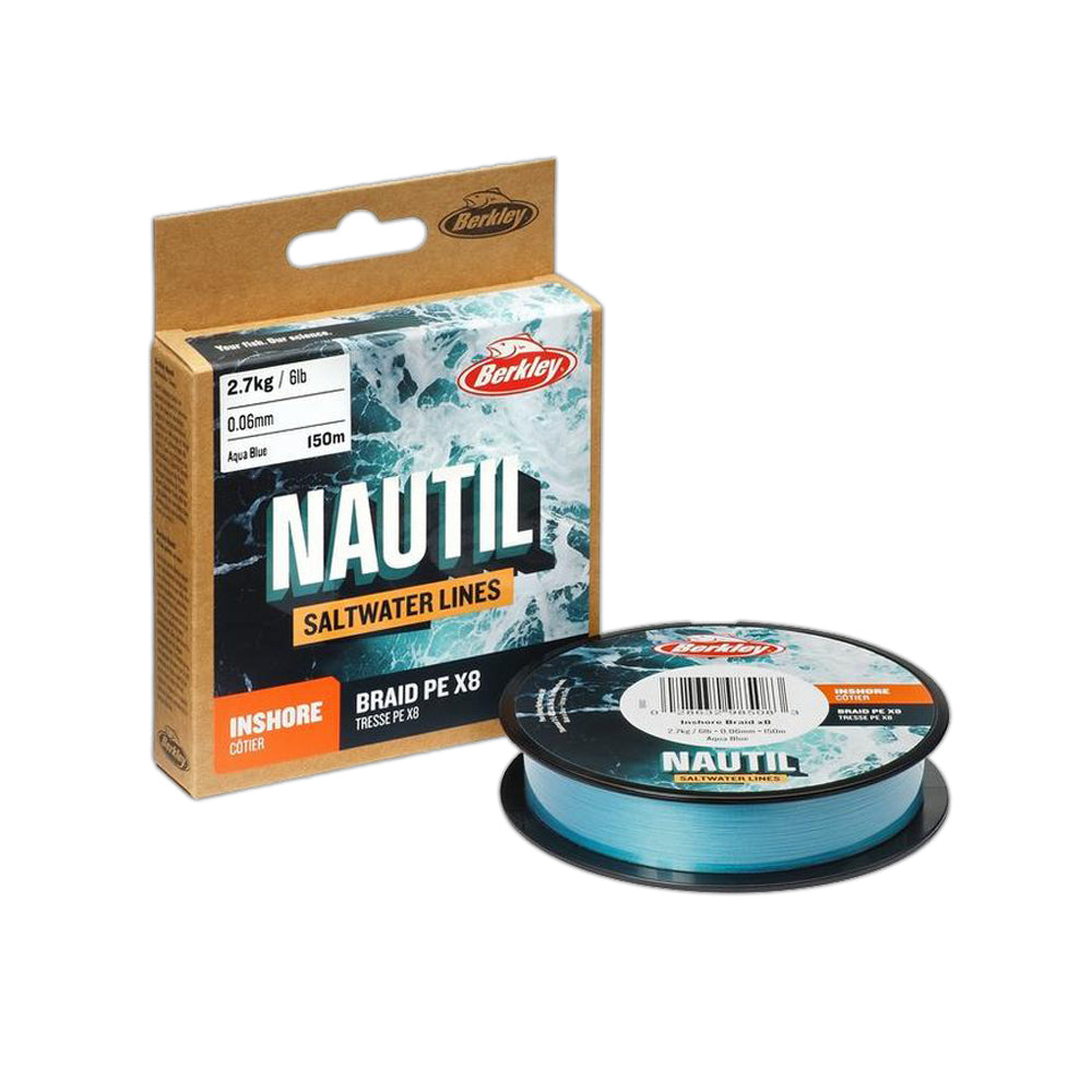 Berkley Nautil Braid X8 Saltwater Fishing line 150m - Aqua Blue