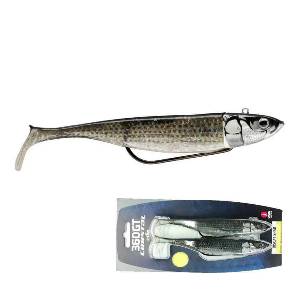 Storm 360 Gt Biscay Weedless Shad Lures 2 Pack - Bass Sea Fishing