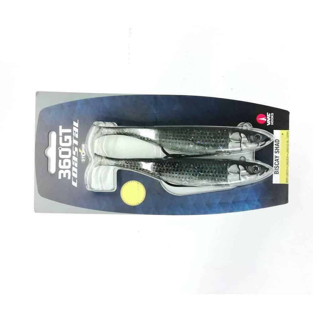 Storm 360 Gt Biscay Weedless Shad Lures 2 Pack - Bass Sea Fishing