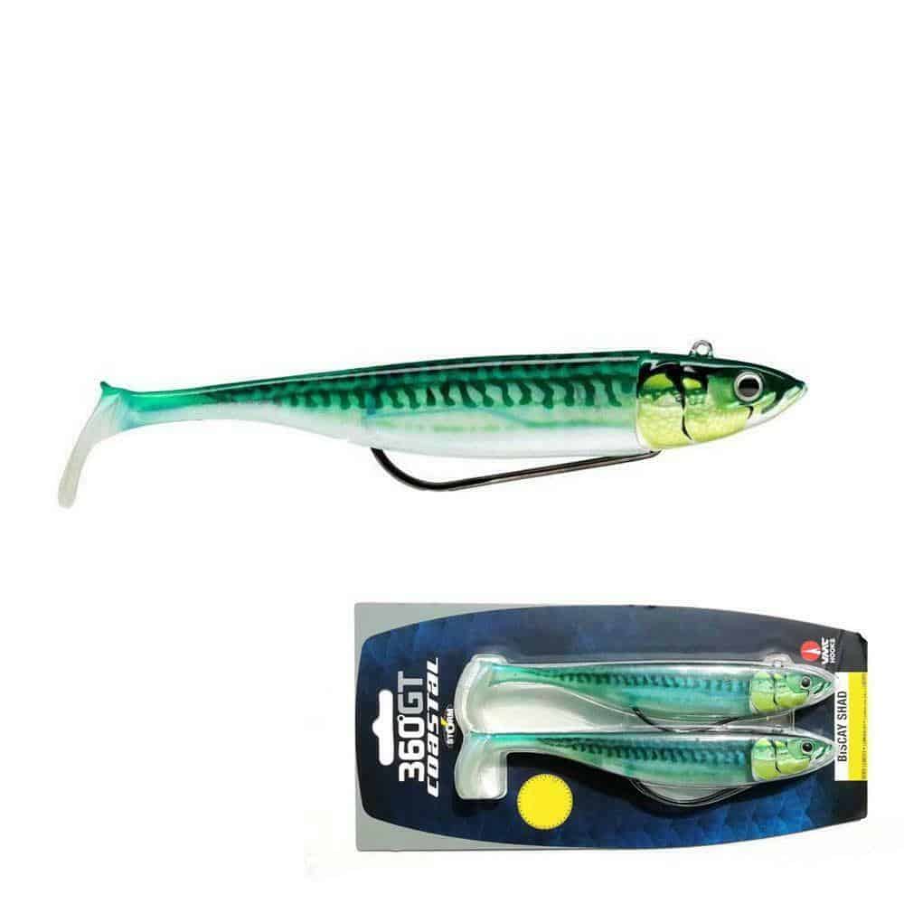 Storm 360 Gt Biscay Weedless Shad Lures 2 Pack - Bass Sea Fishing