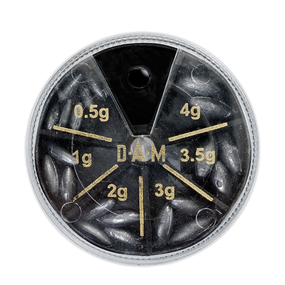 Dam Lead Olive Fishing Weights Assortment