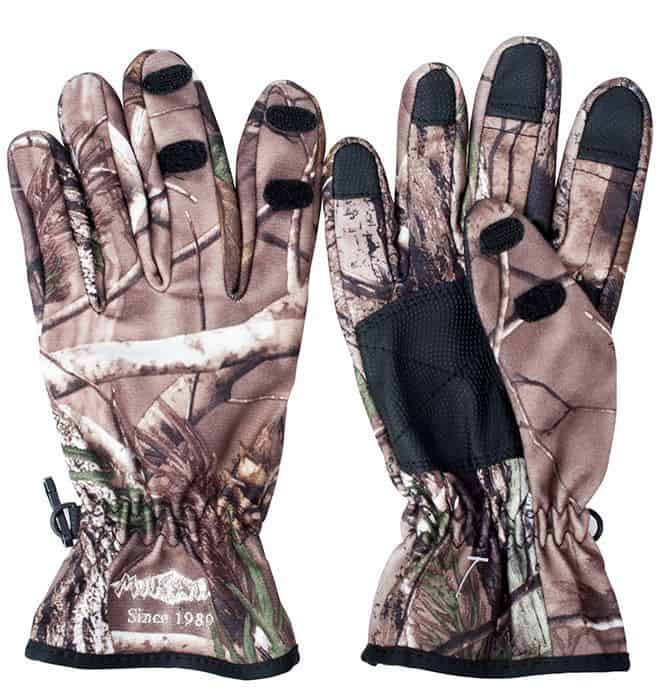 Mikado Camo Fishing Gloves - Folding Fingers