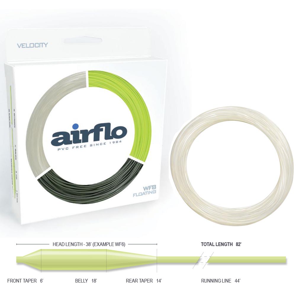 AIRFLO VELOCITY INTERMEDIATE CLEAR FLY LINE WF 5 6 7 8