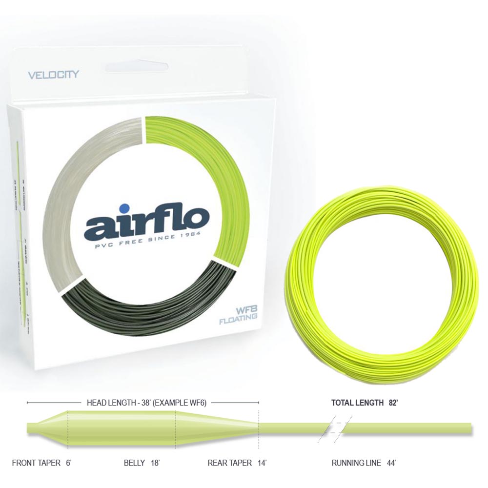 AIRFLO VELOCITY WF FLOATING FLY LINE - 4 5 6 7 8