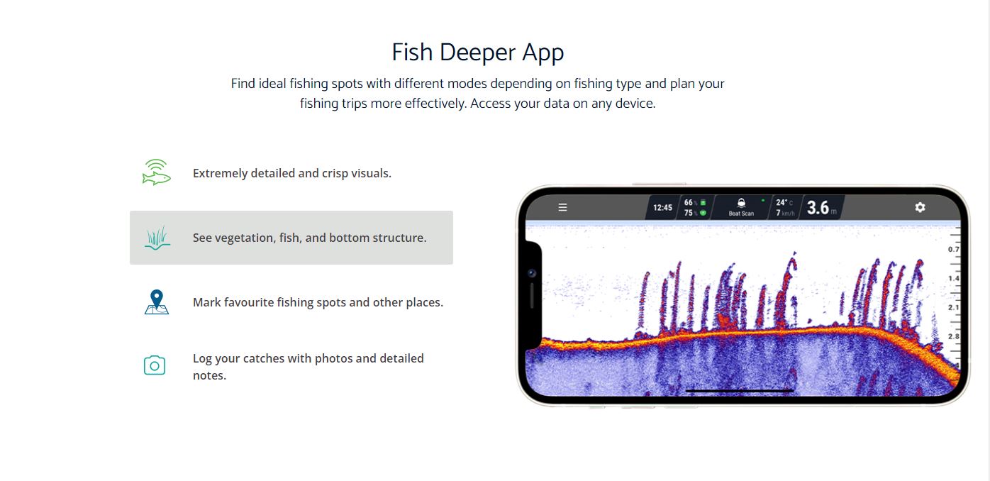 Deeper Chirp +2 Trophy Bundle Fish Finder + Free Power Lantern & Phone Mount