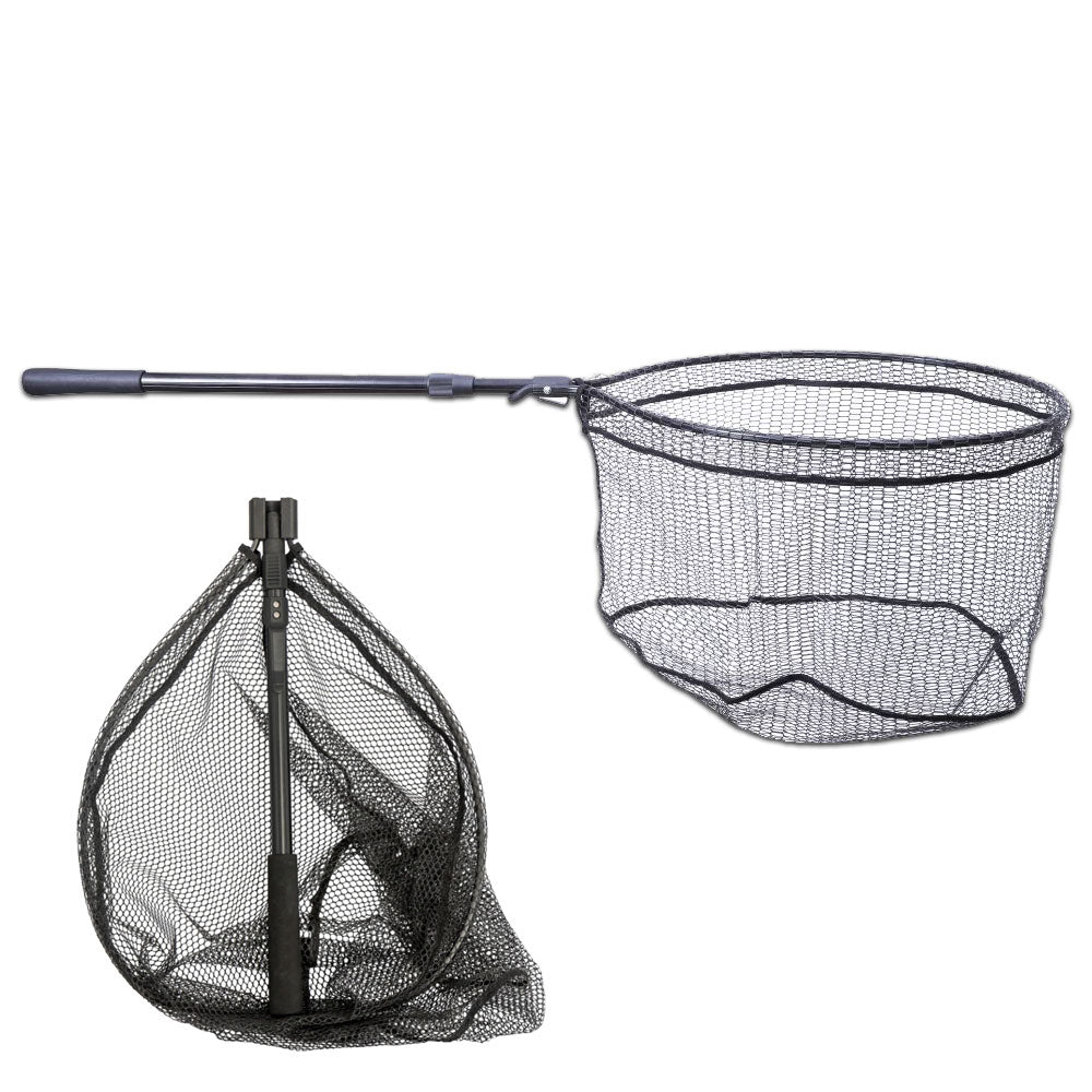 MIKADO EXTENDABLE LANDING NET - RUBBER FISHING NET