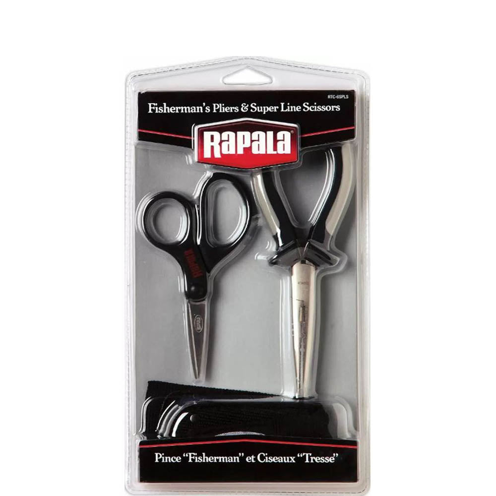 RAPALA FISHERMANS PLIERS 6.5" & SUPER LINE SISSORS COMBO SET