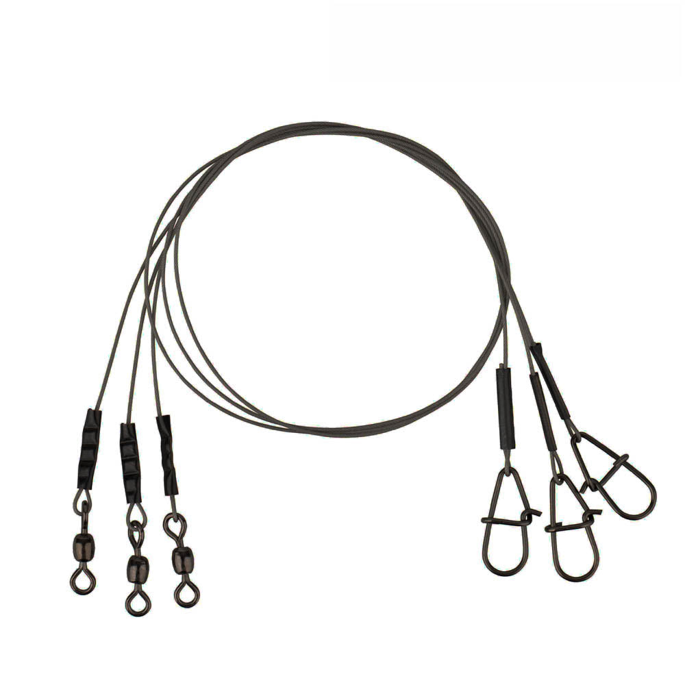 SAVAGE GEAR CARBON 49 TRACES 3PCS LAST METER- PIKE PREDATOR FISHING