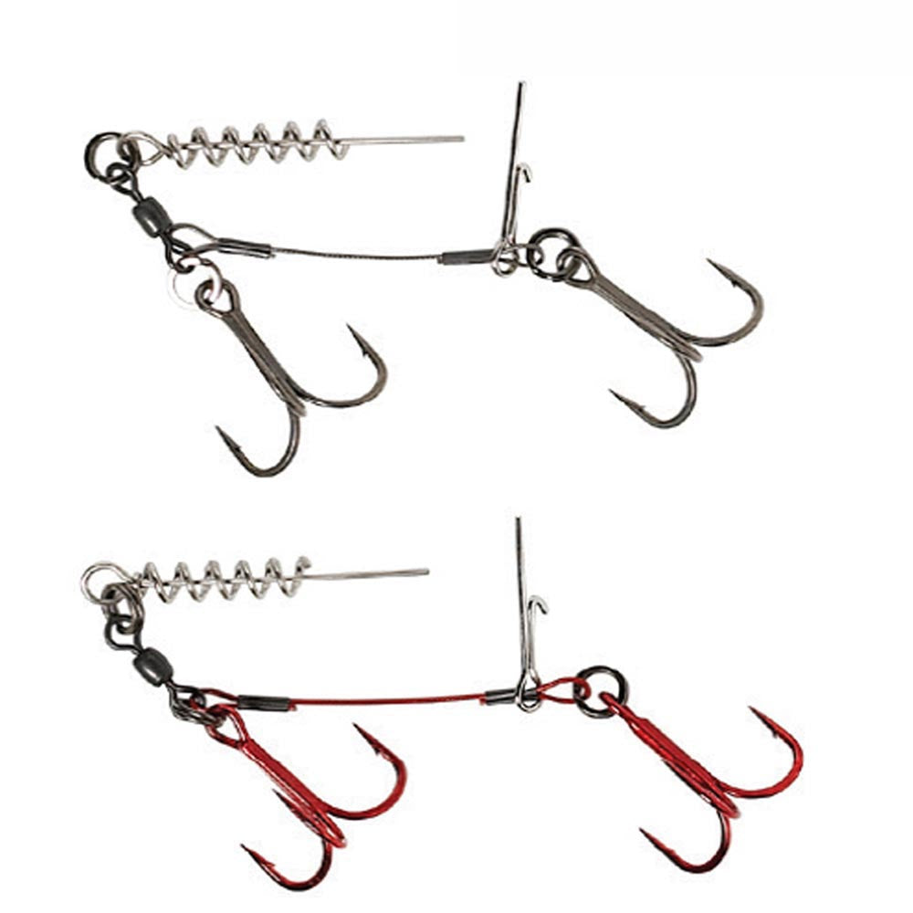 SAVAGE GEAR NEW CARBON49 CORKSCREW STINGER 2 HOOK