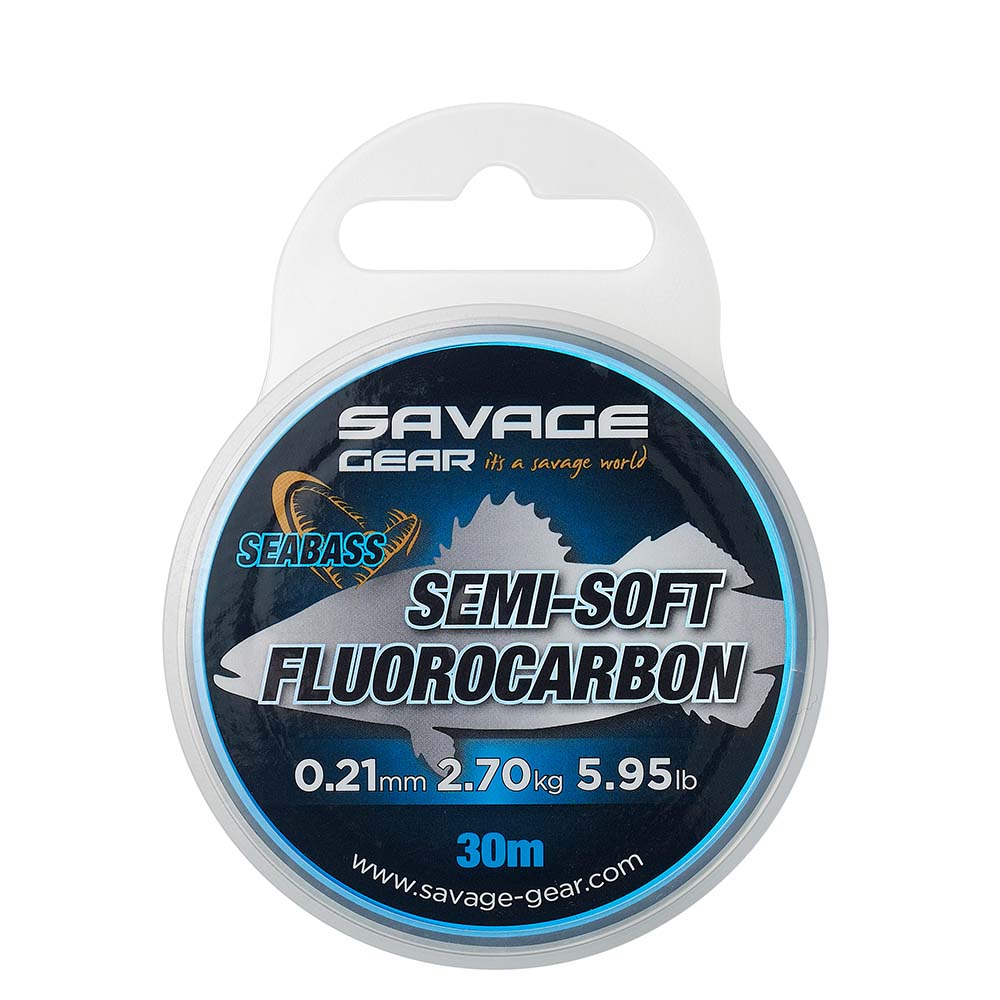 SAVAGE GEAR SEMI-SOFT FLUOROCARBON SEABASS LEADER - 30M