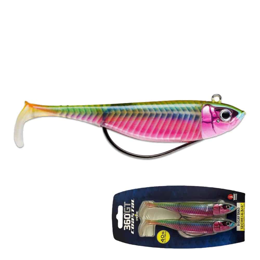 Storm 360 Gt Biscay Weedless Shad Lures 2 Pack - Bass Sea Fishing
