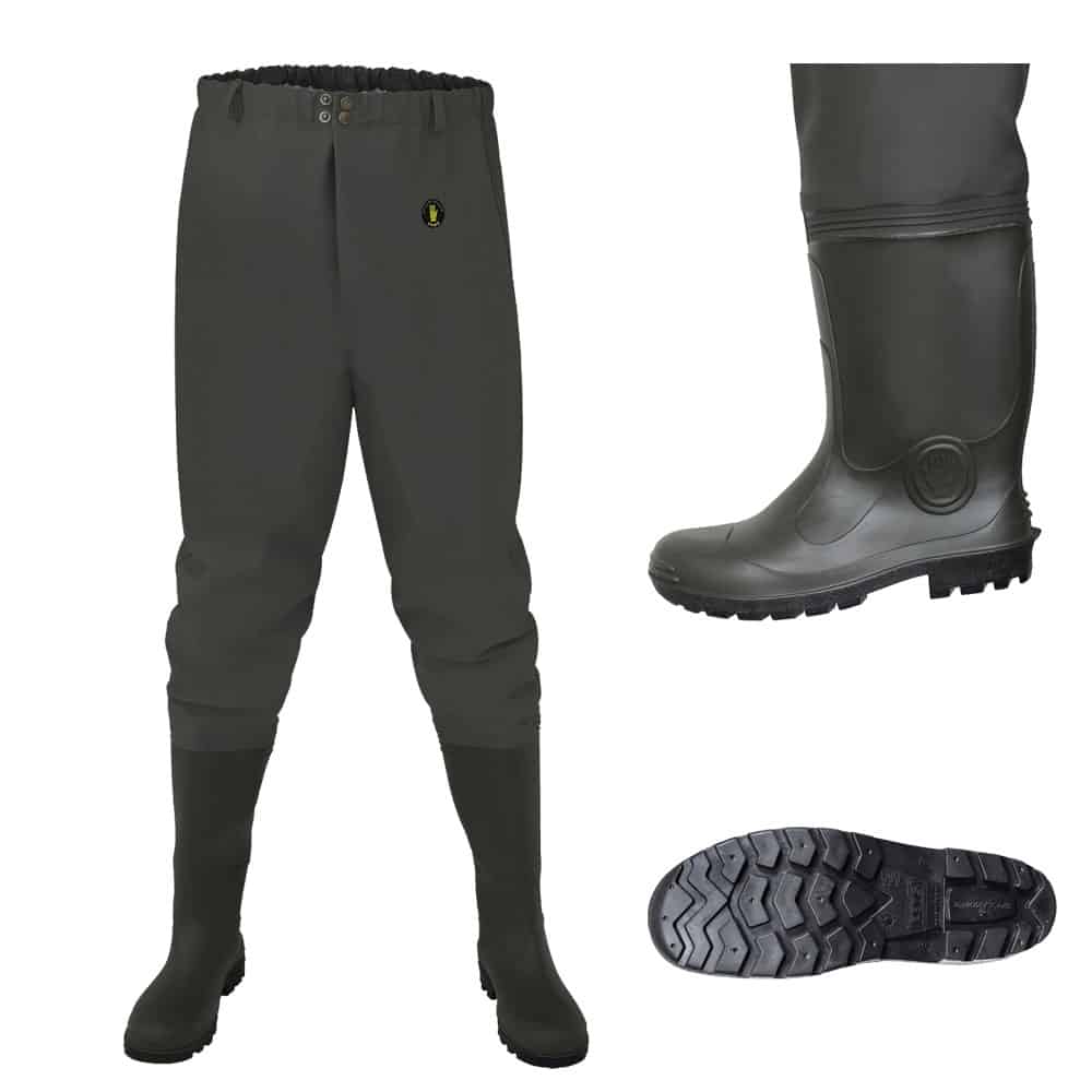PROS 700g DELUXE HEAVY DUTY WAIST WADERS 42