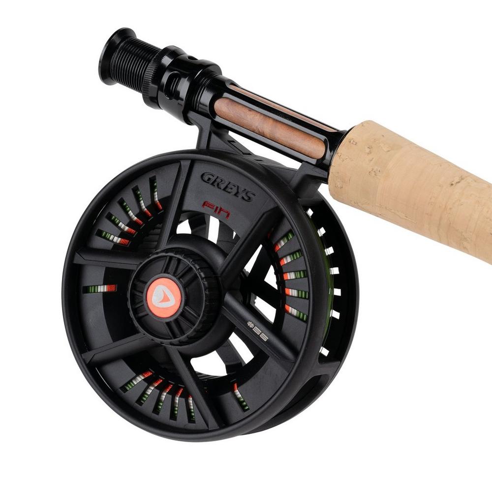 Greys Fin Fly Fishing Rod & Reel Combo - 4Pc