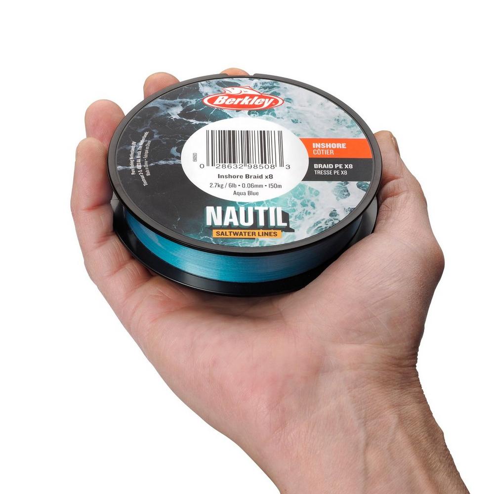 Berkley Nautil Braid X8 Saltwater Fishing line 150m - Aqua Blue