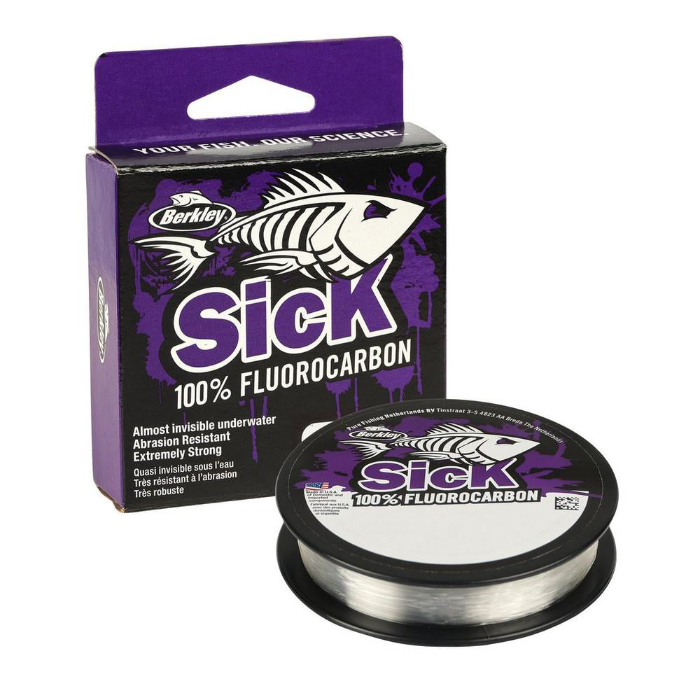 Berkley Sick Fluorocarbon Fishing Leader - Clear 50m