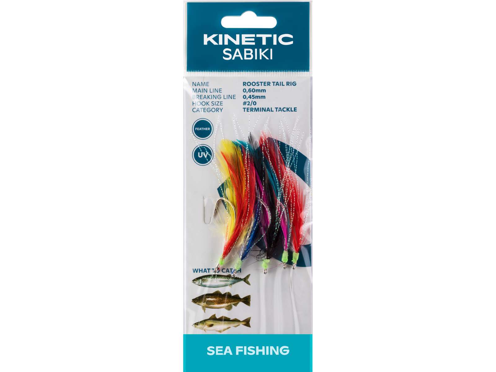 Kinetic Sabiki Rooster Tail 5 Hook Sea Rig